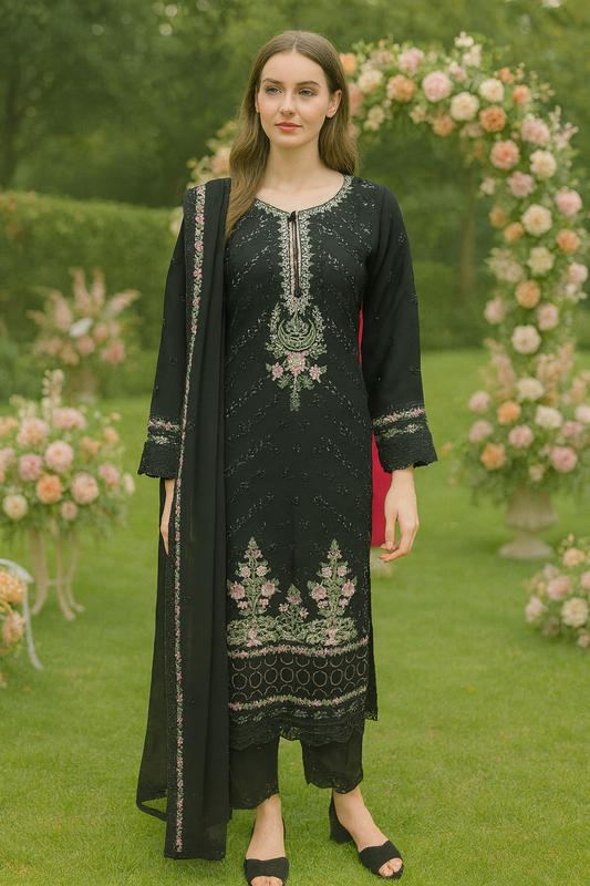 Brit 3 piece luxury chiffon_81042 Pakistani ladies suit B238