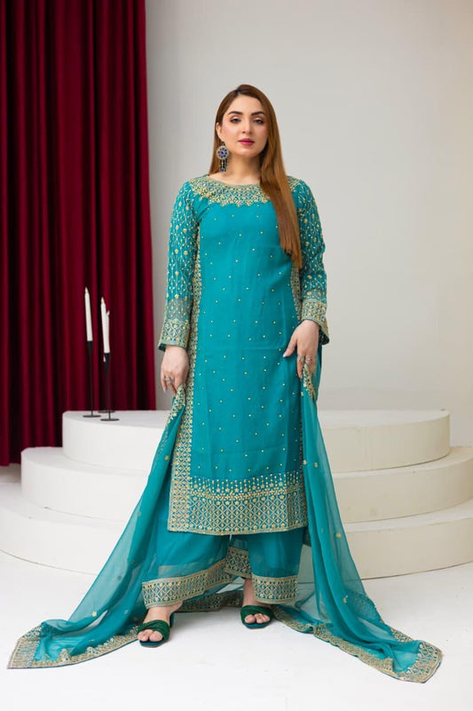 Brit 3 piece chiffon _81042 Pakistani ladies suit B233