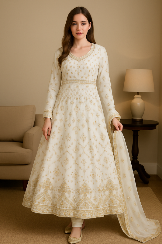 Brit 3 piece luxury chiffon Maxi_81042 Pakistani ladies suit B255