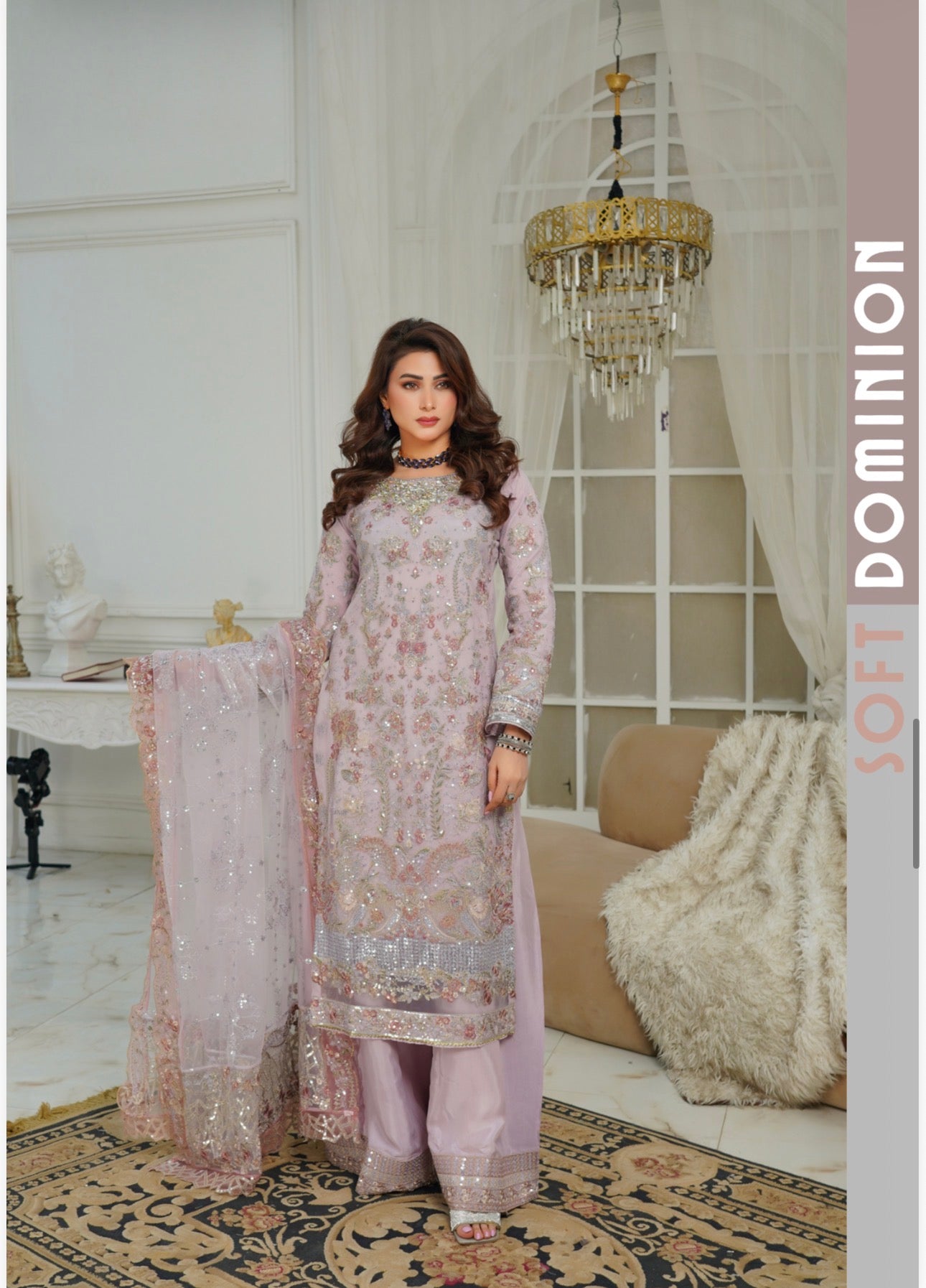 Brit 3 piece luxury NET_81042 Pakistani ladies suit B485