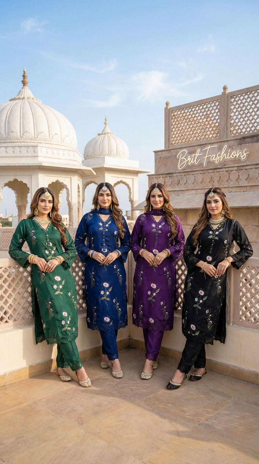 Brit 3 piece chiffon _81042 Pakistani ladies suit B489