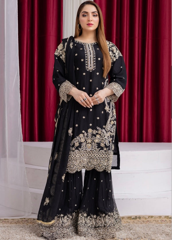 Brit 3 piece luxury chiffon_81042 Pakistani ladies suit B193