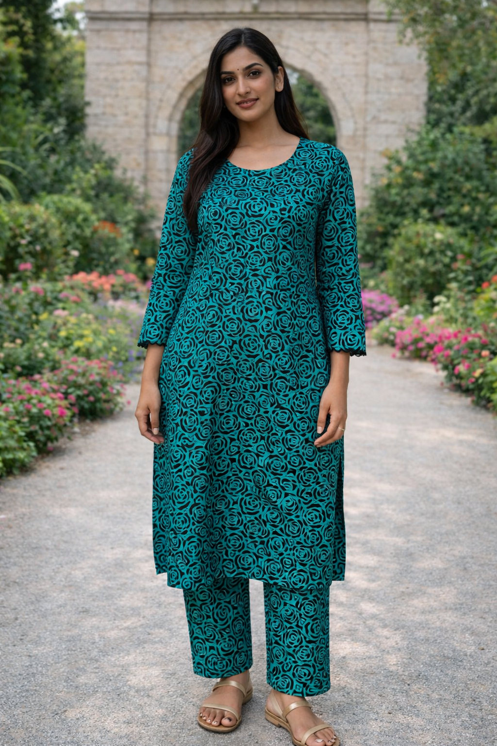 Brit 2 piece linen casual Pakistani ladies suit B561