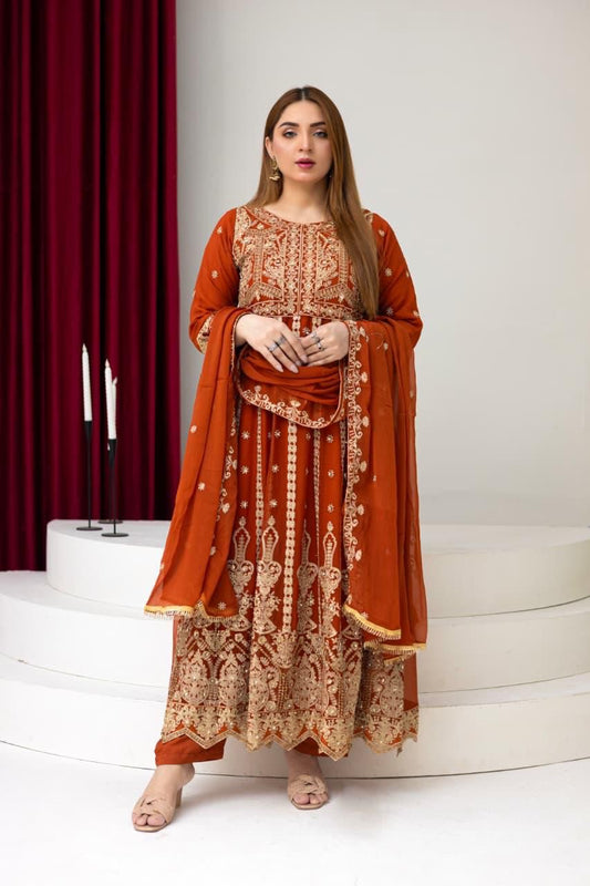 Brit 3 piece chiffon_81042 Pakistani ladies suit  B274