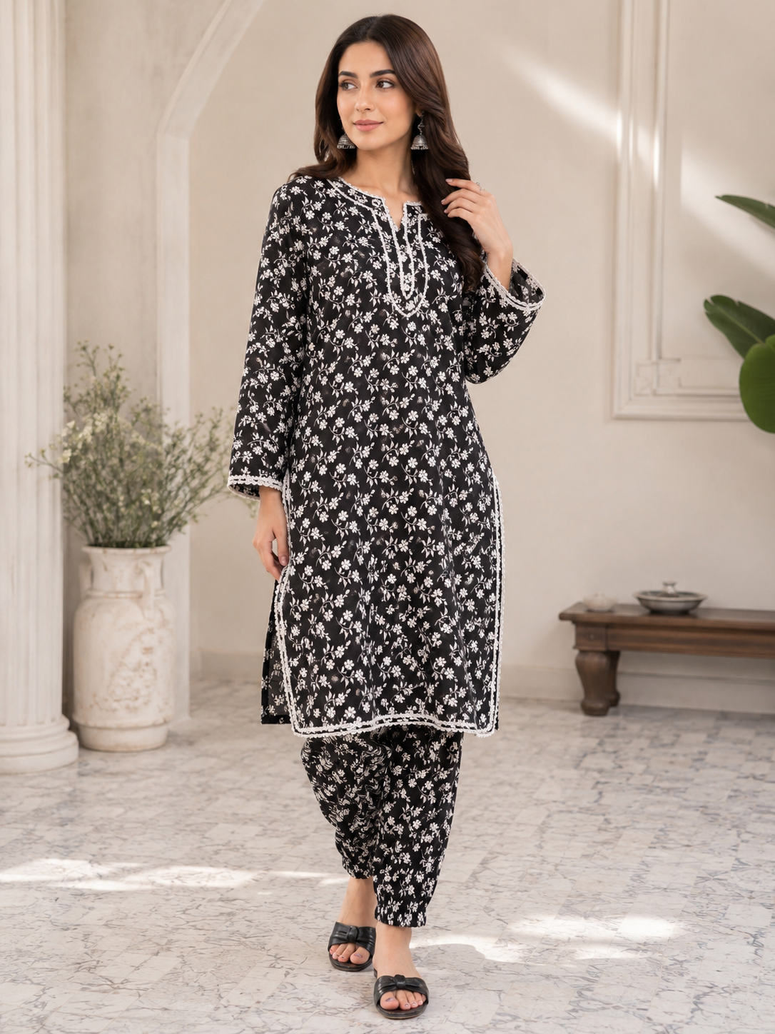 Brit 2 piece luxury cord set lawn ladies dress B643