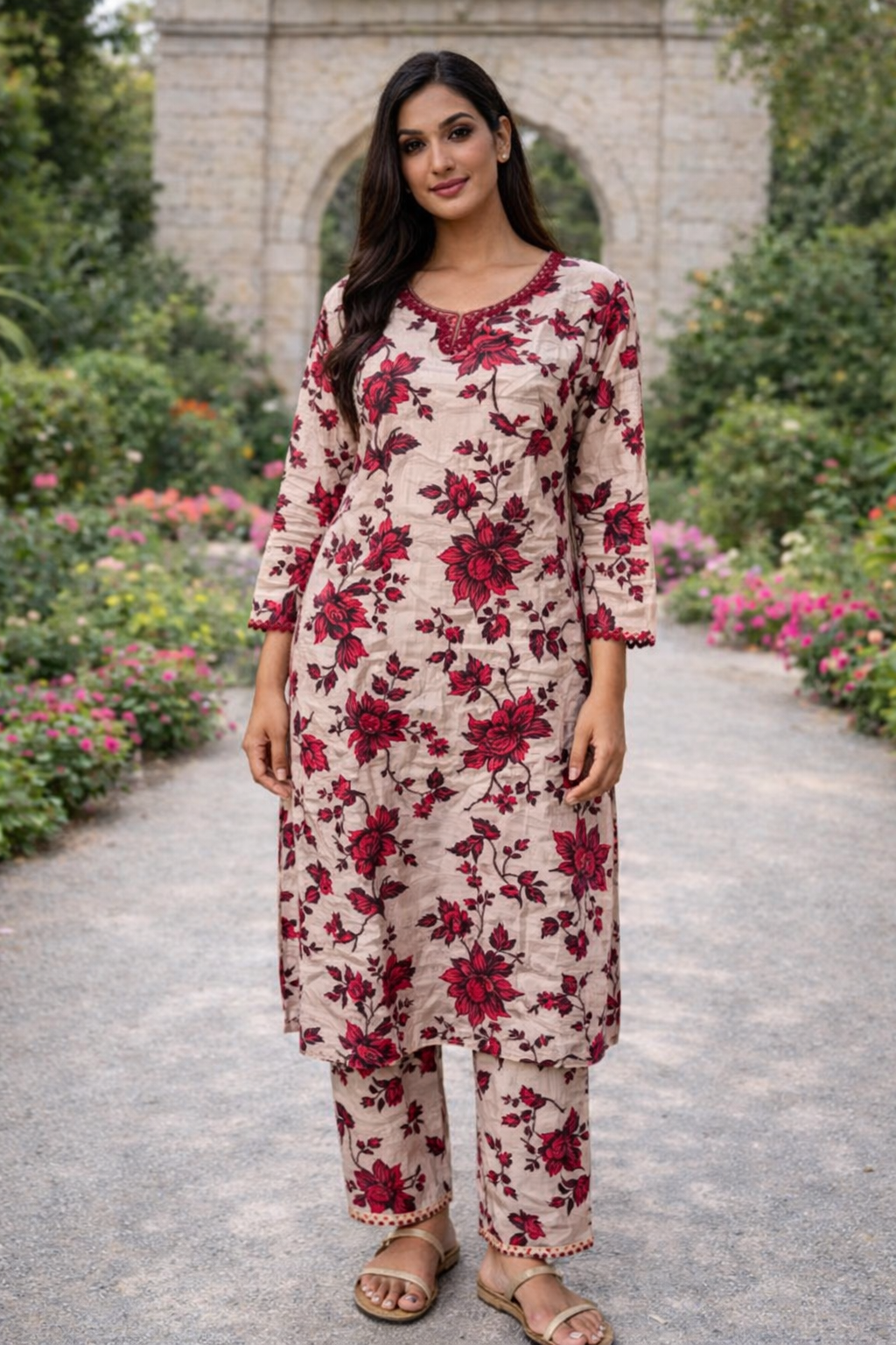 Brit 2 piece linen casual Pakistani ladies suit B561