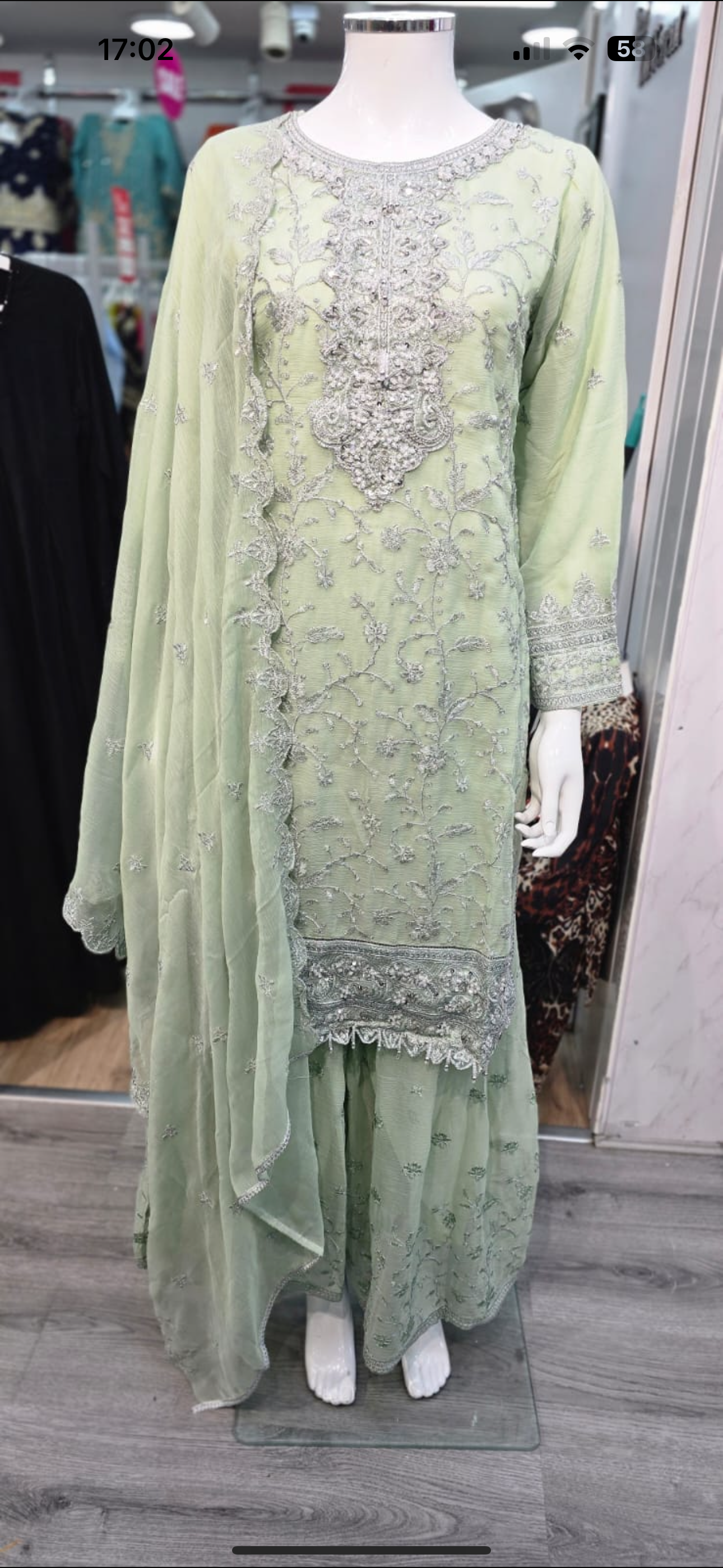 Brit 3 piece luxury chiffon_81042 Pakistani ladies suit B245