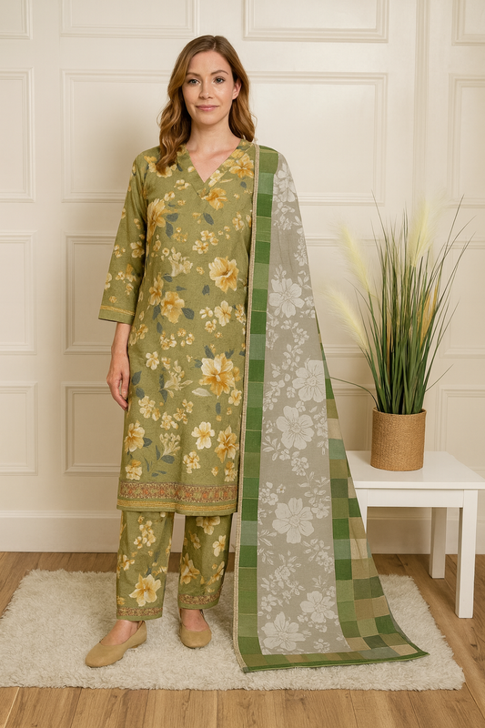 Barouque Dhanak 3 piece_4038 Pakistani suits for ladies DB1