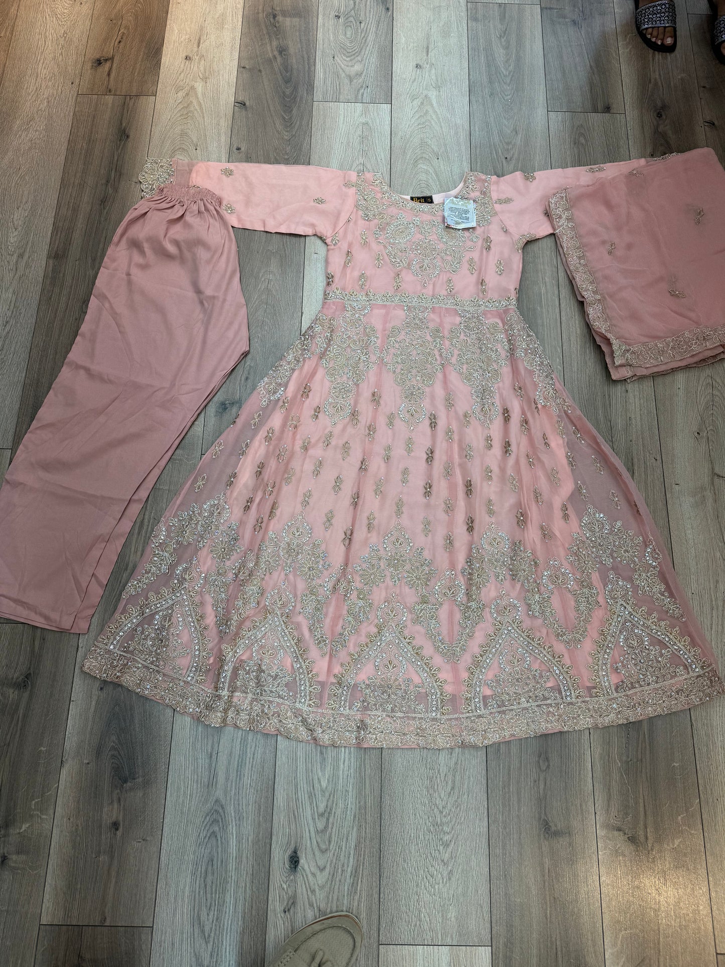 Brit 3 piece luxury chiffon Maxi_81042 Pakistani ladies suit B255