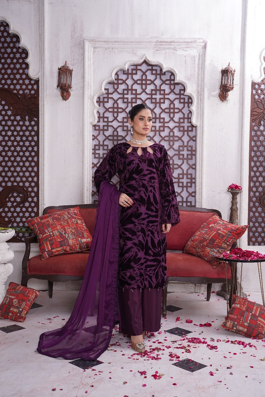 Brit 3 piece Palachi winter collection Pakistani ladies suit B326