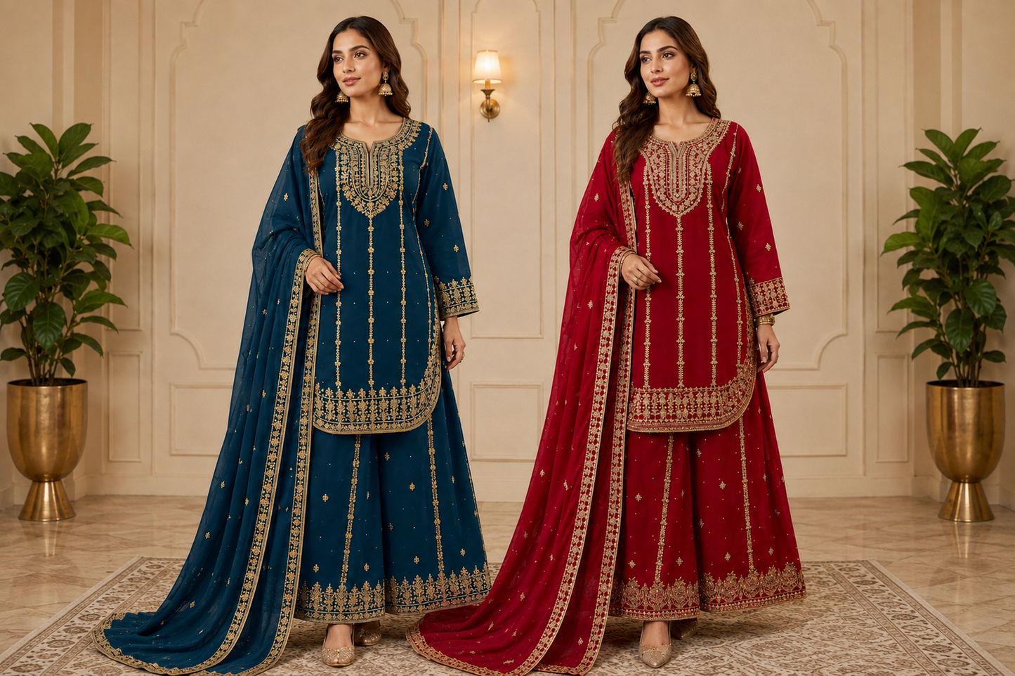 Brit 3 piece luxury chiffon ladies dress B700