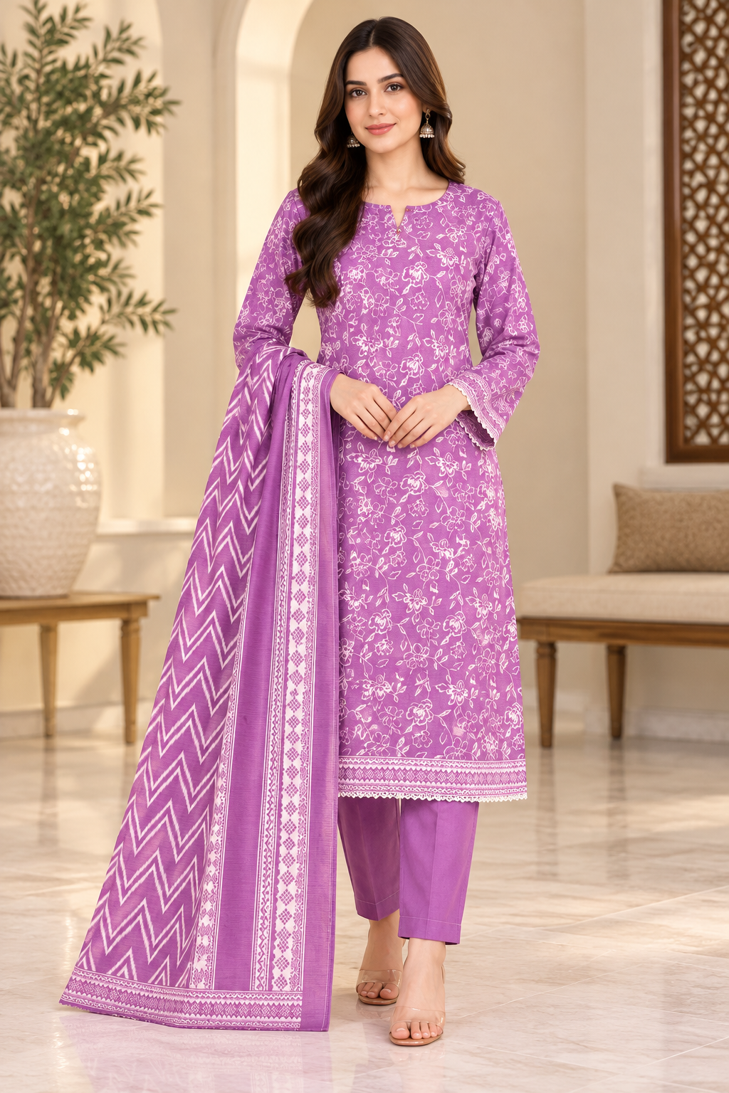 Bin saeed original 3 piece Khadar designer collection  B826