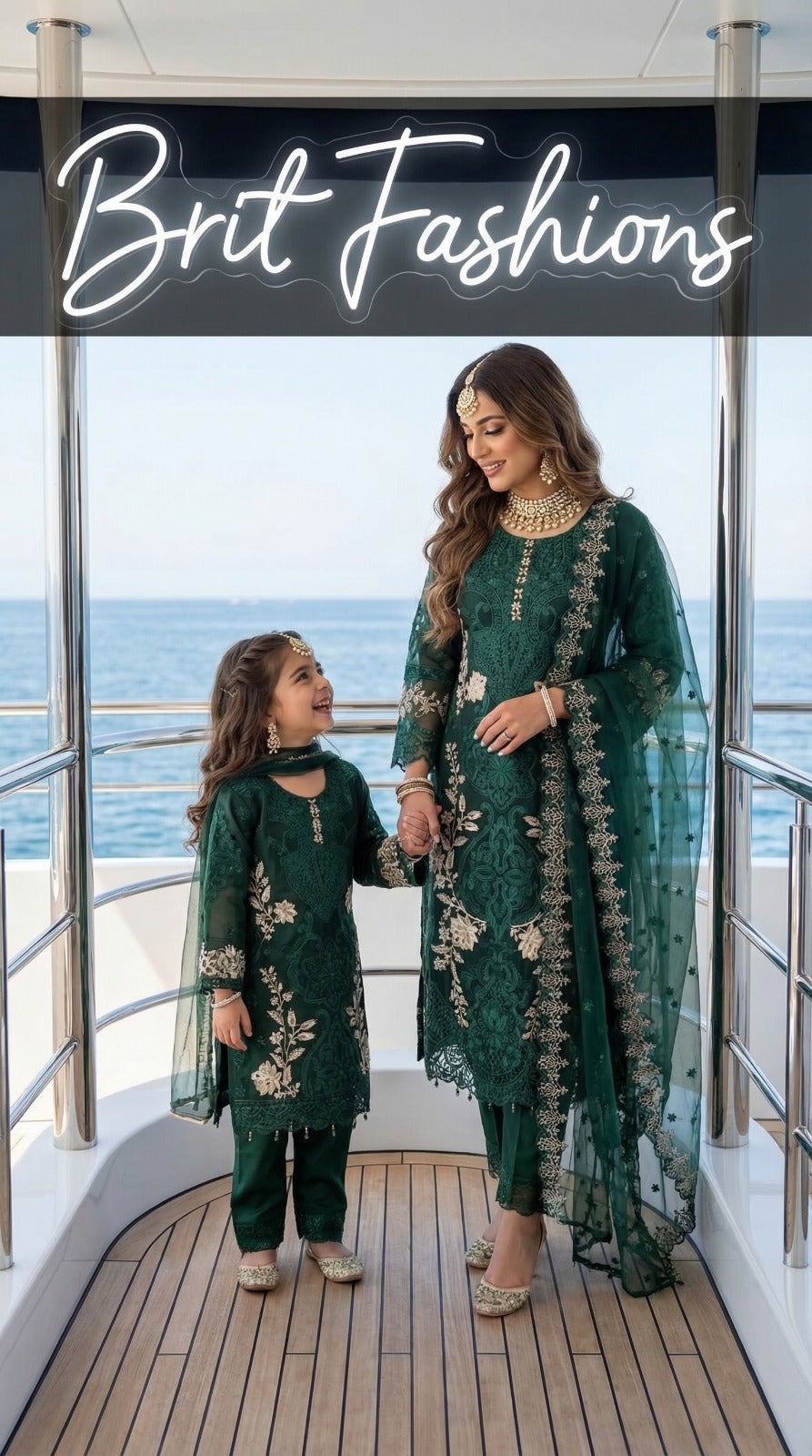 KIDS 3 piece Mother and daughter luxury Organza _81042 Pakistani ladies suit B519
