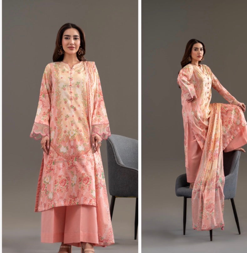 Sana Safinaz inspired 3 piece luxury lawn collection ladies dress B681