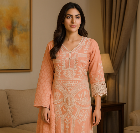 Brit posh 3 piece linen _81042 Pakistani ladies suit B231