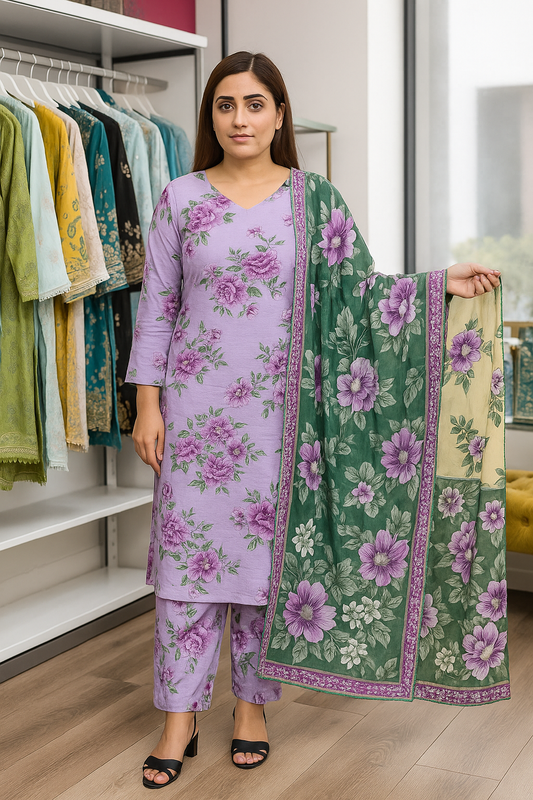 M print inspired linen 3 piece_4038 Pakistani suits for ladies B261