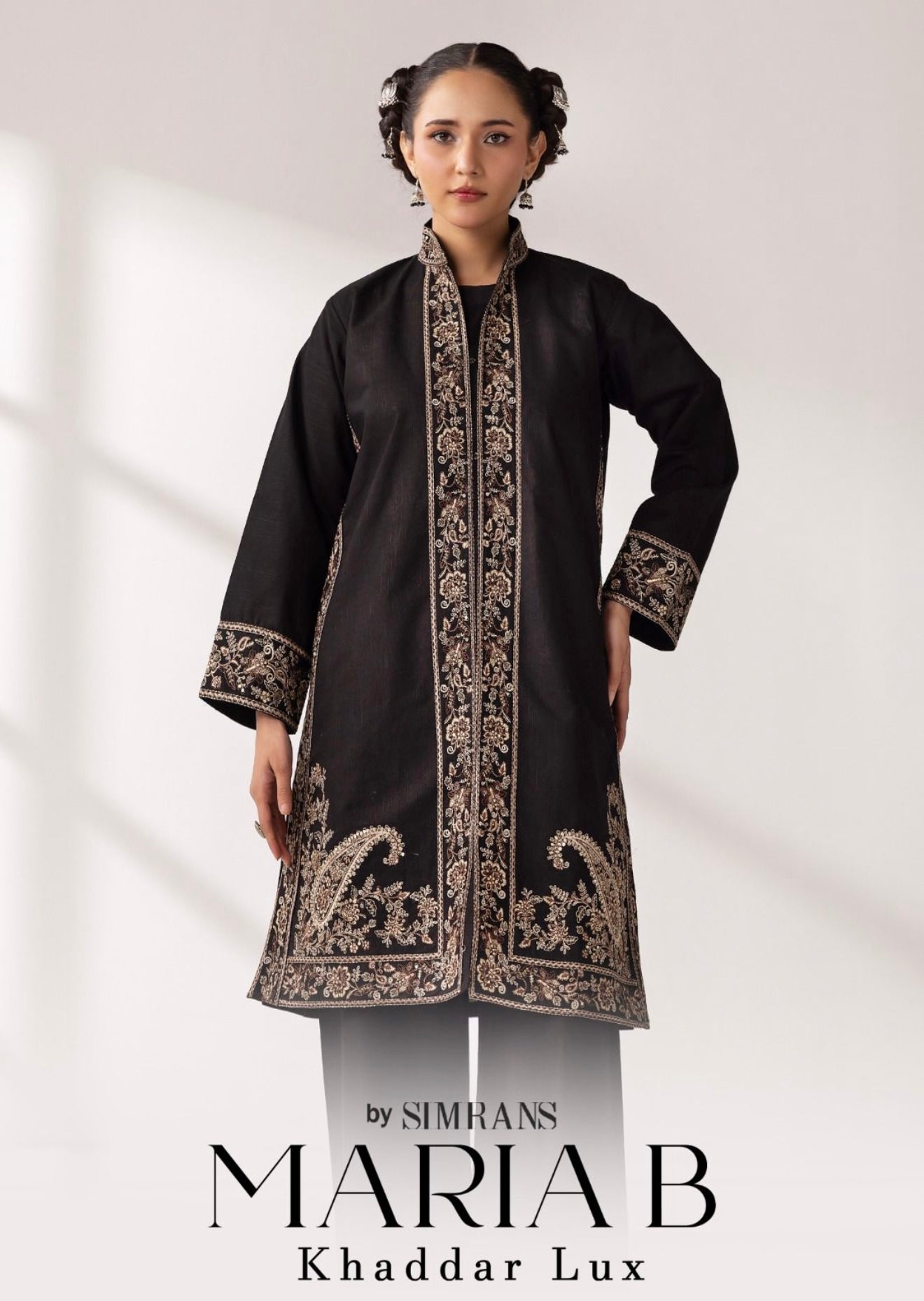 Maria B inspired 3 piece Khadar Pakistani ladies suit B428