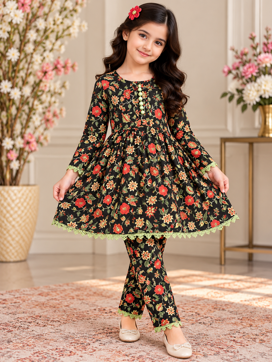 Bin Saeed KIDS- GL 2 piece Khadar collection B801