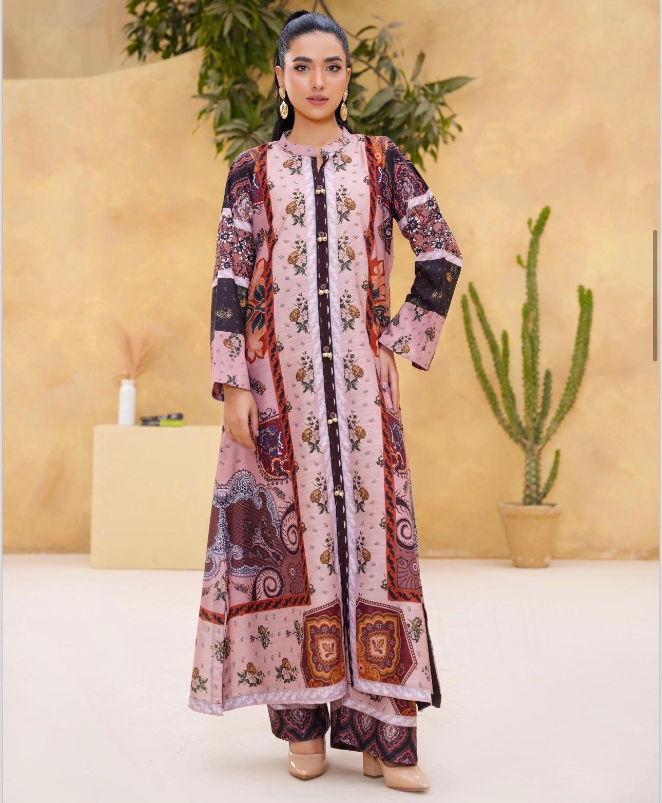 Brit 2 piece SLUB winter collection Pakistani ladies suit B431