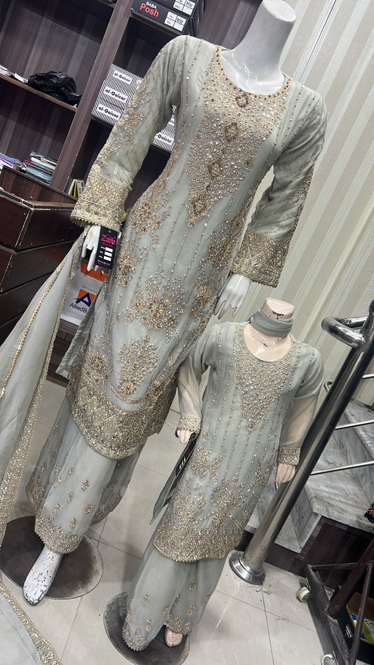 Brit 3 piece chiffon mother and daughter _8096 B172