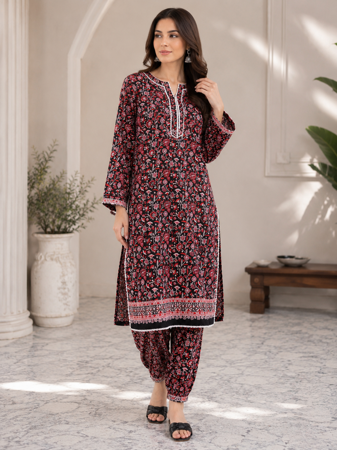Brit 2 piece luxury cord set lawn ladies dress B643