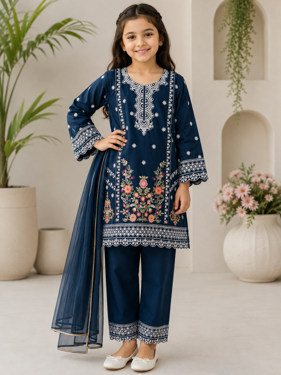 Kids 3 piece cotton lawn collection B676
