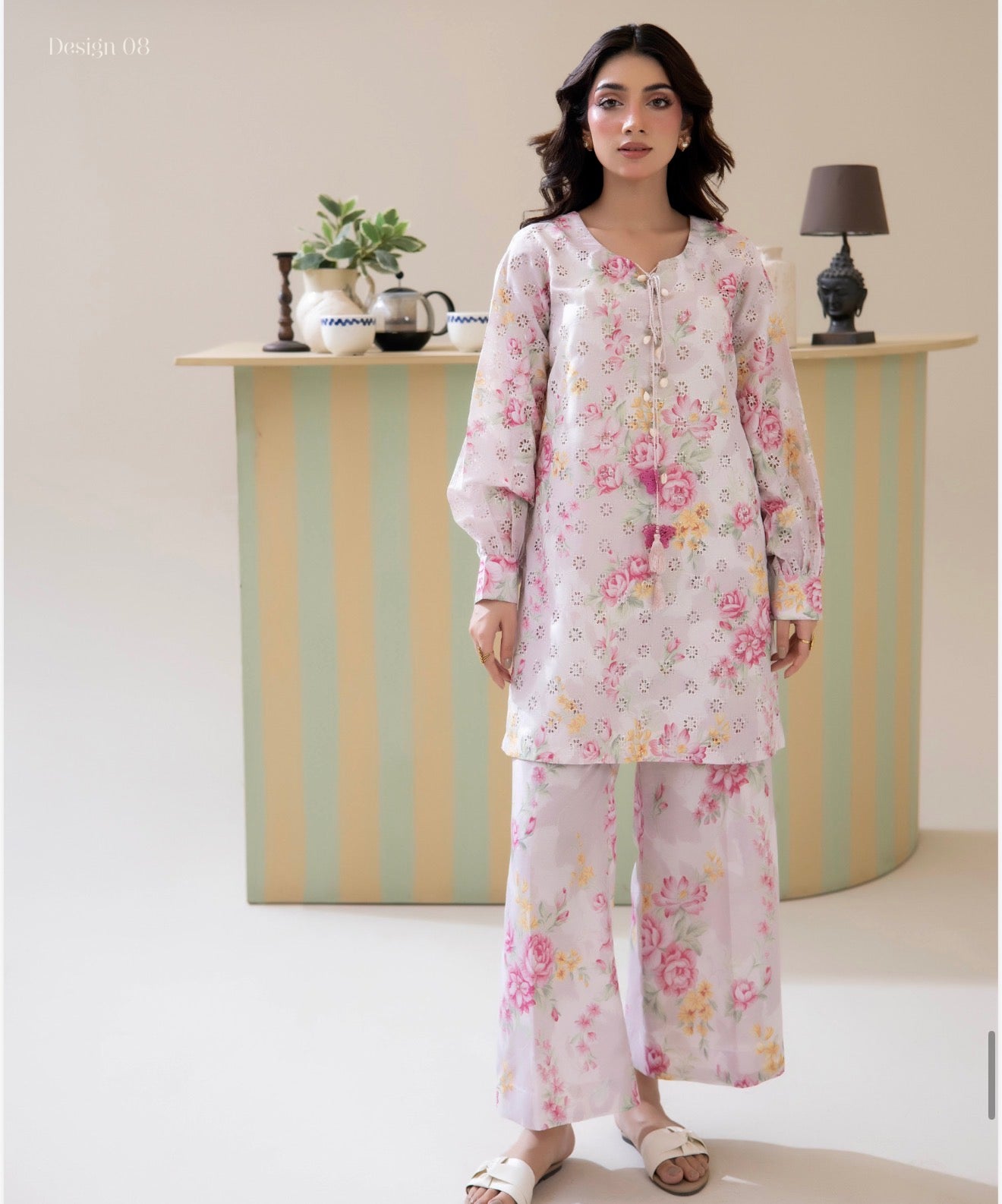 Adan Liba’s  2 piece luxury Lawn cord set collection ladies dress B658