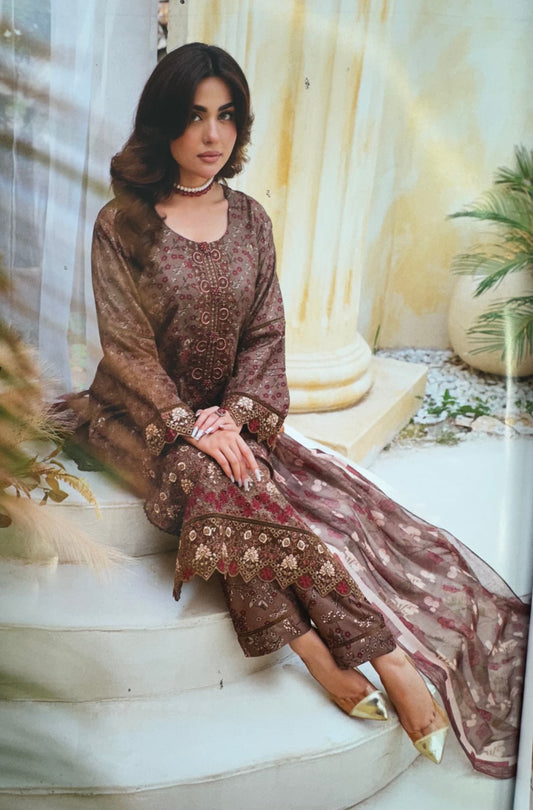 Brit luxury linen 3 piece_4038 Pakistani suits for ladies B262