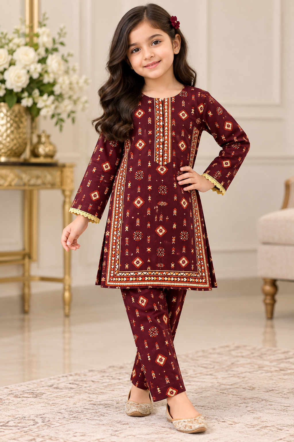 Bin Saeed KIDS- GL 2 piece Khadar collection B800