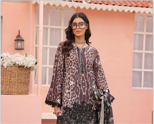 M Print 3 piece viscose mother and daughter _321 B164