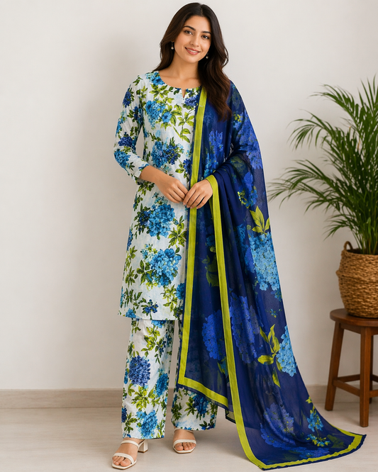 M Print inspired 3 piece lawn B548