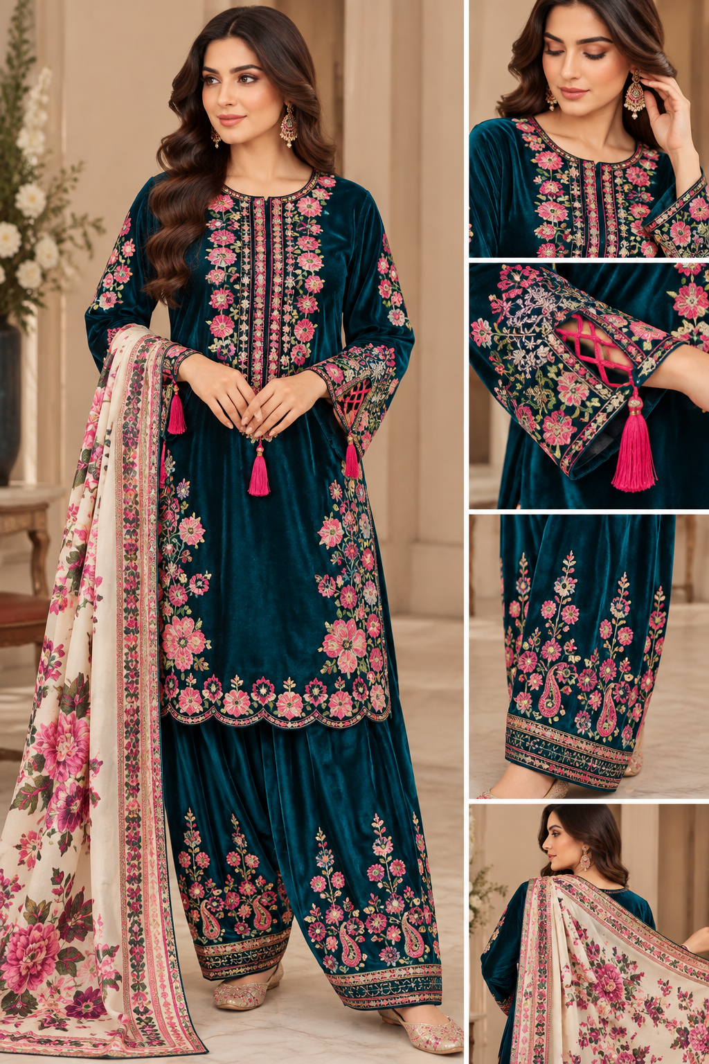 BRIT- GL 3 piece valvet designer collection B795
