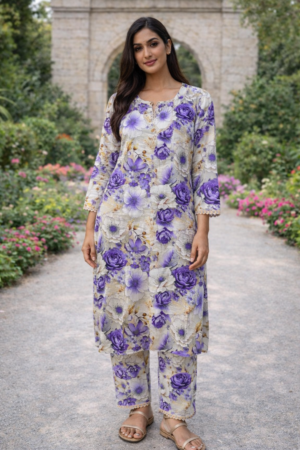 Brit 2 piece linen casual Pakistani ladies suit B561