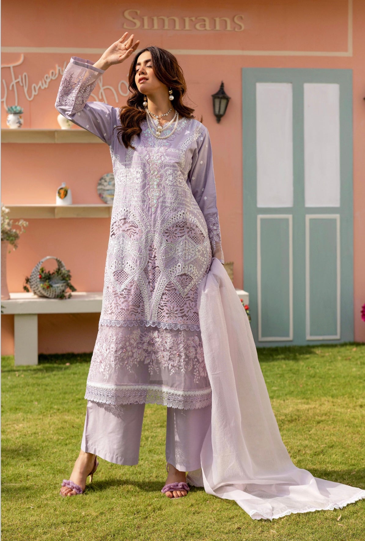 Maria B inspired 3 piece Chicken Kari _100333 Pakistani ladies suit B170