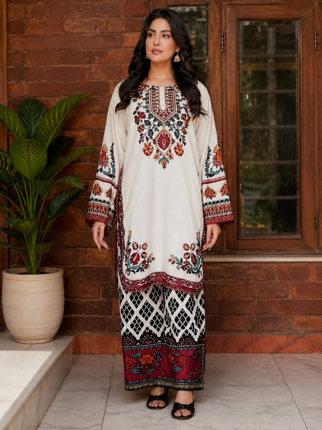 Brit 2 piece luxury silk collection B659