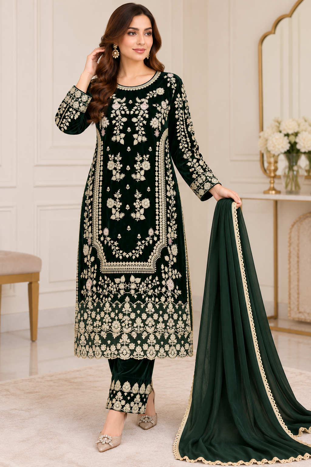 BRIT- GL 3 piece valvet designer collection B791