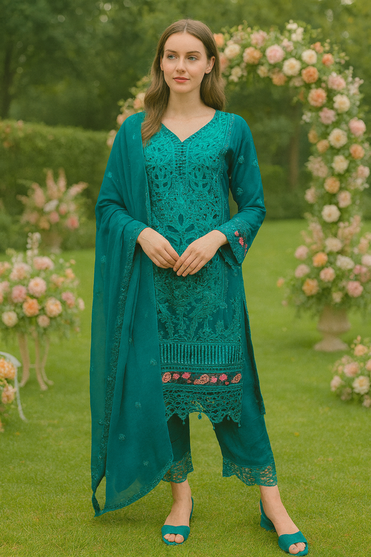 Brit 3 piece luxury chiffon_81042 Pakistani ladies suit B238