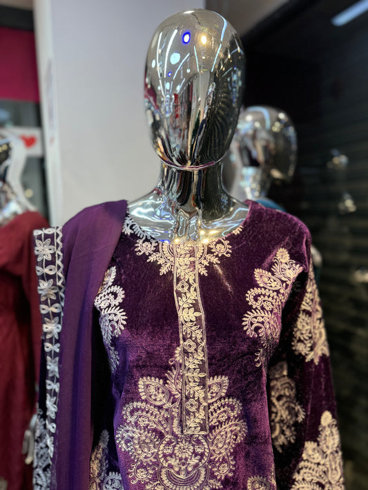 Brit 3 piece Valvet_3070 Purple B27