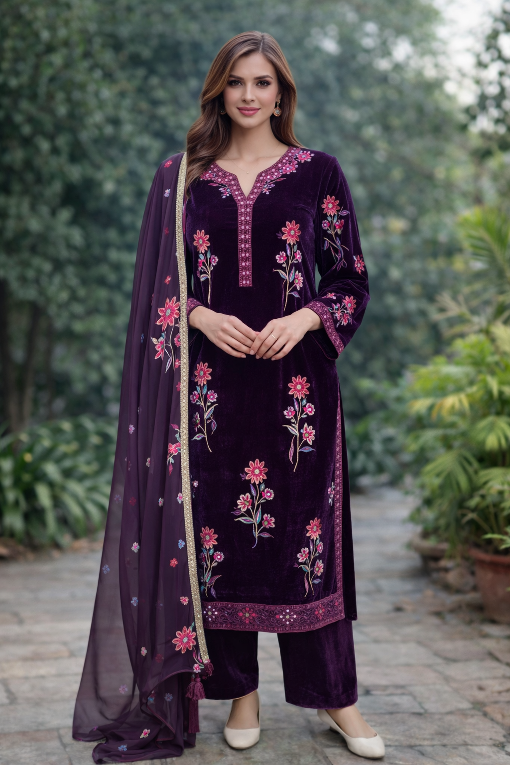 Maria B inspired Micro Valvet winter collection  B434