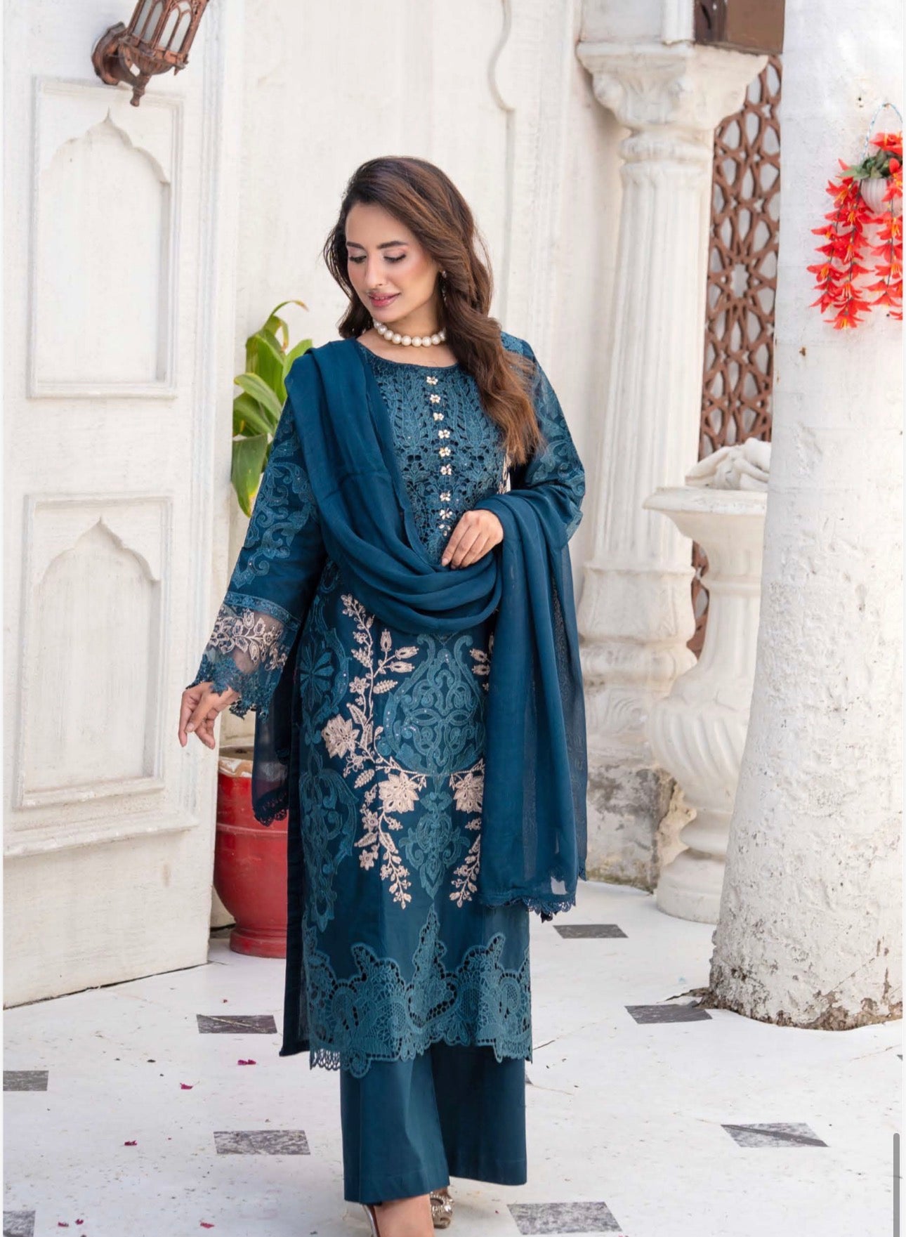 Maria B inspired 3 piece luxury cotton  suit B589