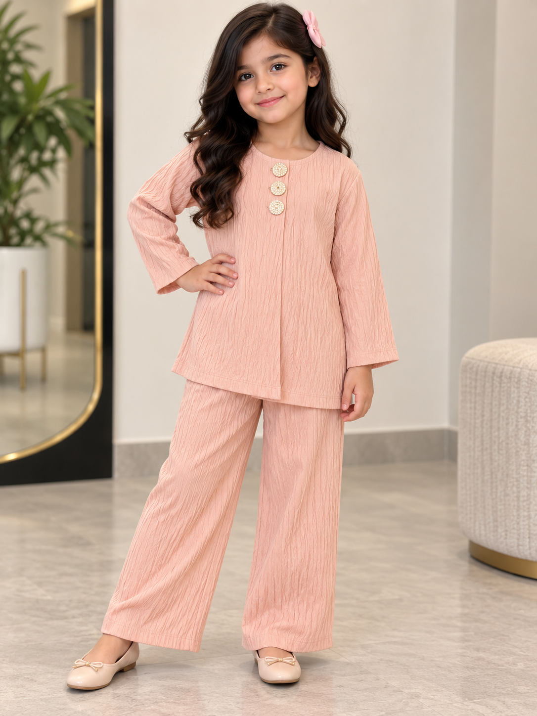 Kids 2 piece modest wear cord collection B786