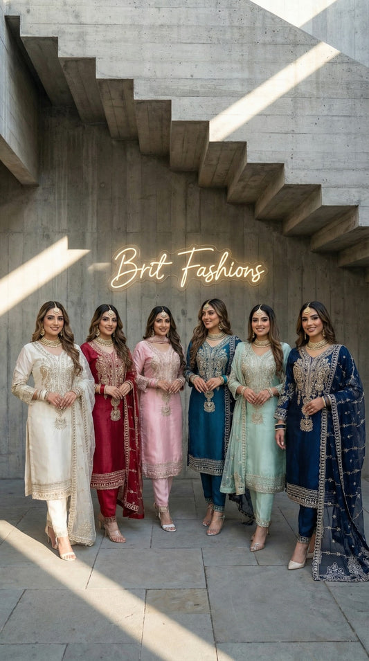 Mother and daughter 3 piece luxury SILK _81042 Pakistani ladies suit B514