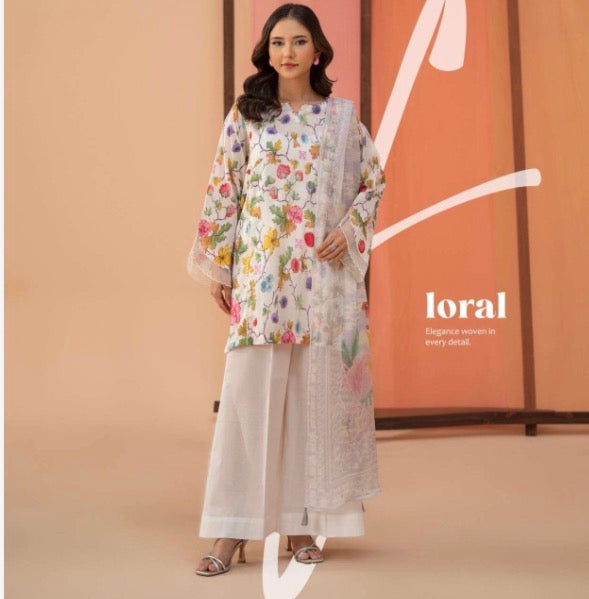 JESMINE INSPIRED 3 piece luxury lawn collection ladies dress B669