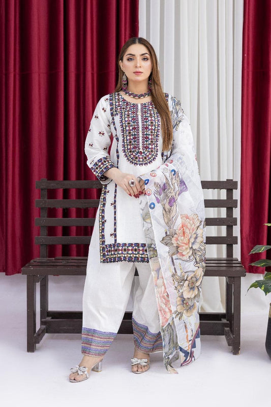 Karma inspired 3 piece lawn _81042 Pakistani ladies suit K182