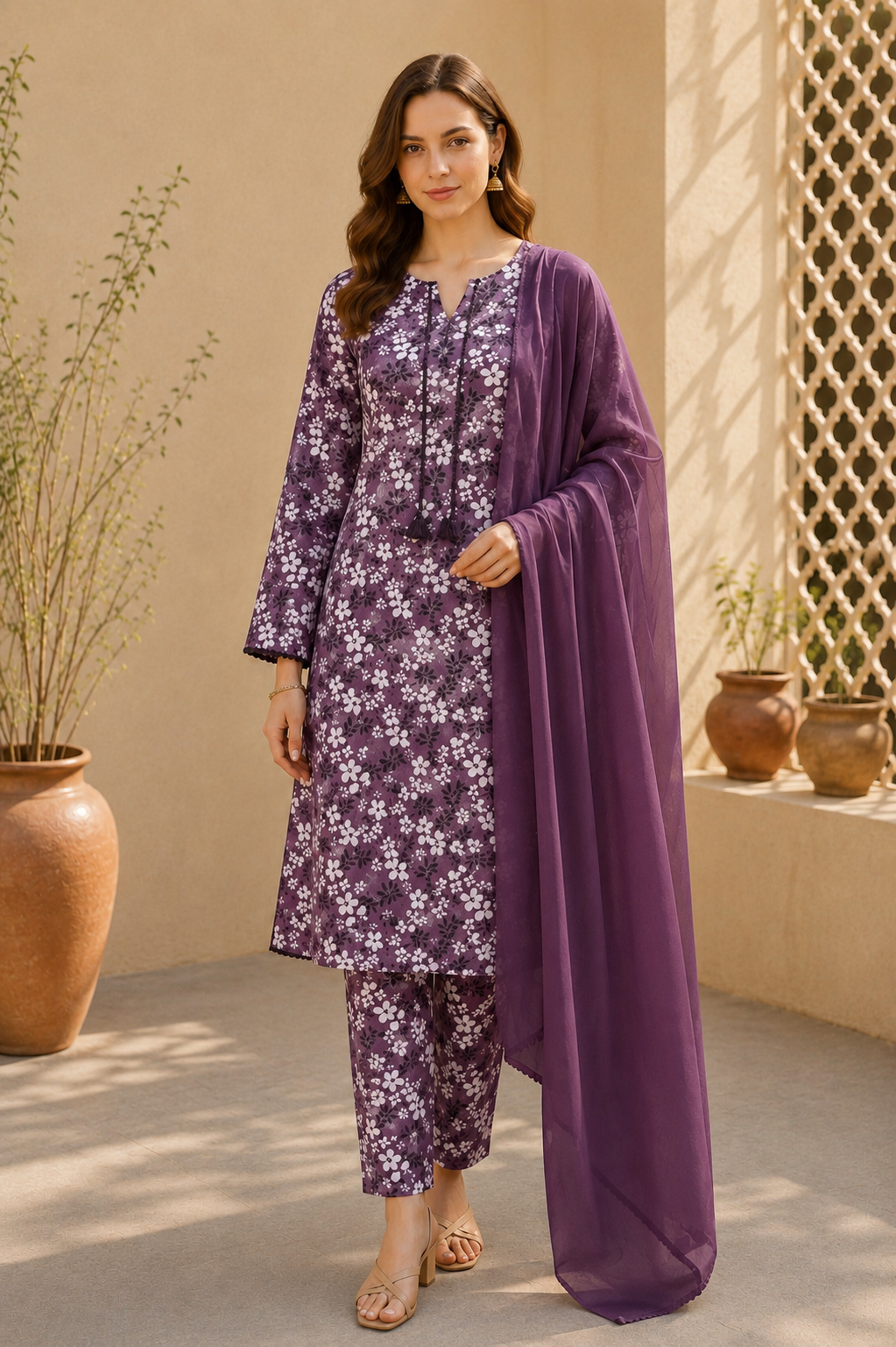 Brit 3 piece linen ladies dress B704