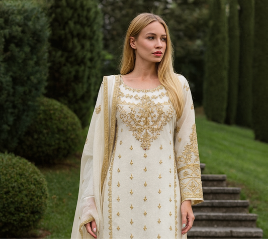Brit 3 piece luxury chiffon_81042 Pakistani ladies suit B193