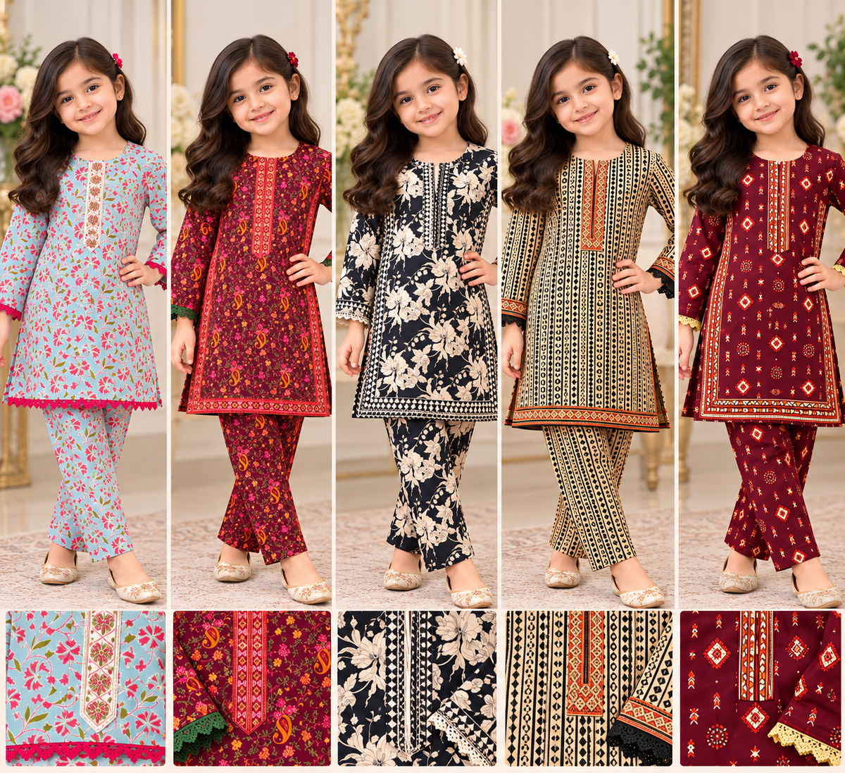 Bin Saeed KIDS- GL 2 piece Khadar collection B800
