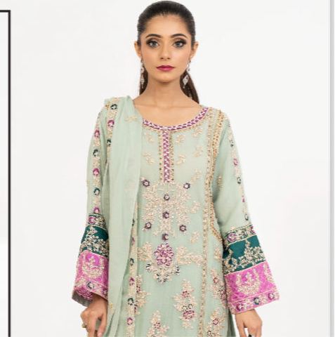 Brit 3 piece luxury chiffon_81042 Pakistani ladies suit B240