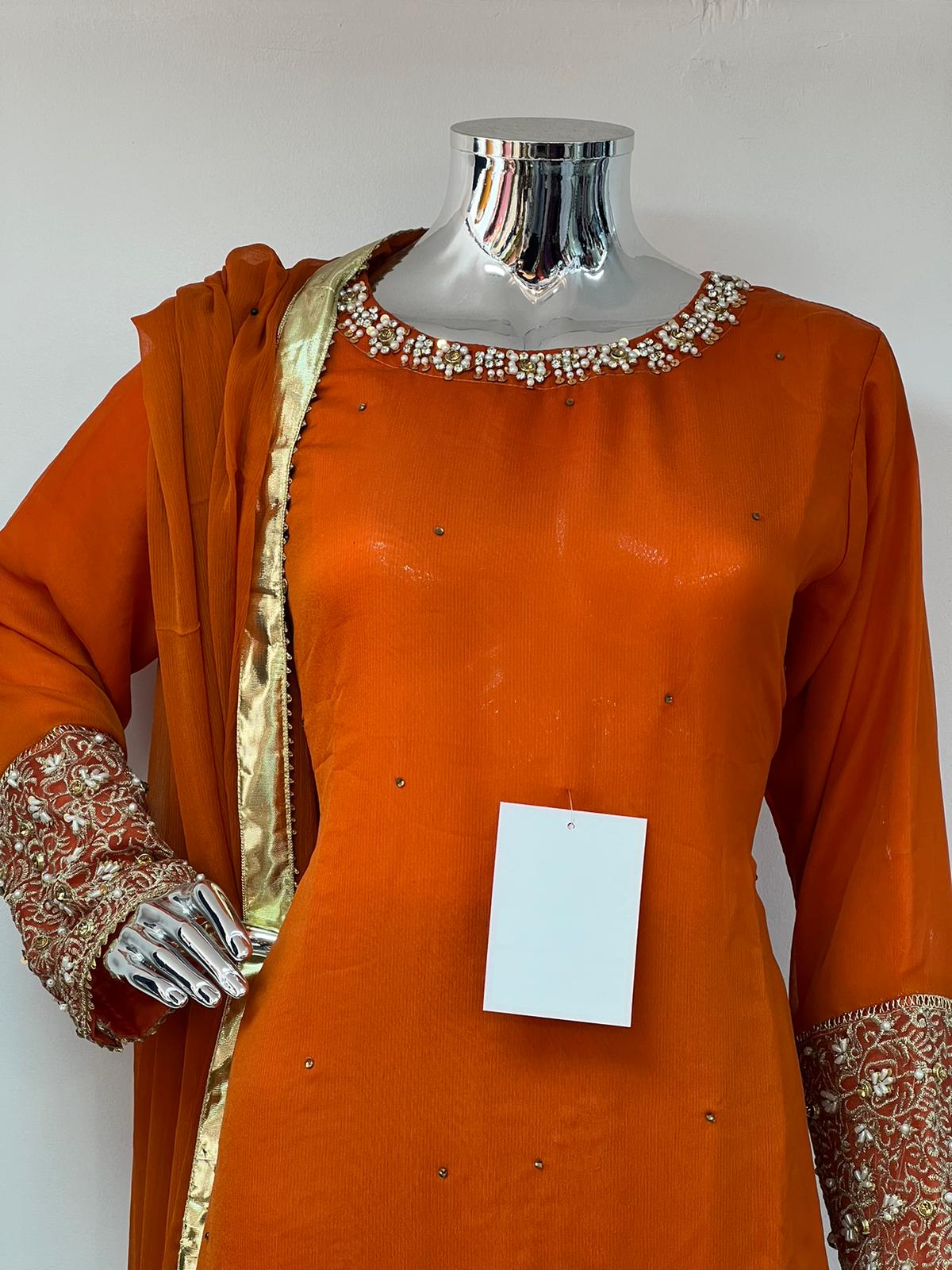 BRIT 3 piece lux CHIFFON_100311 Pakistani ladies suit B209