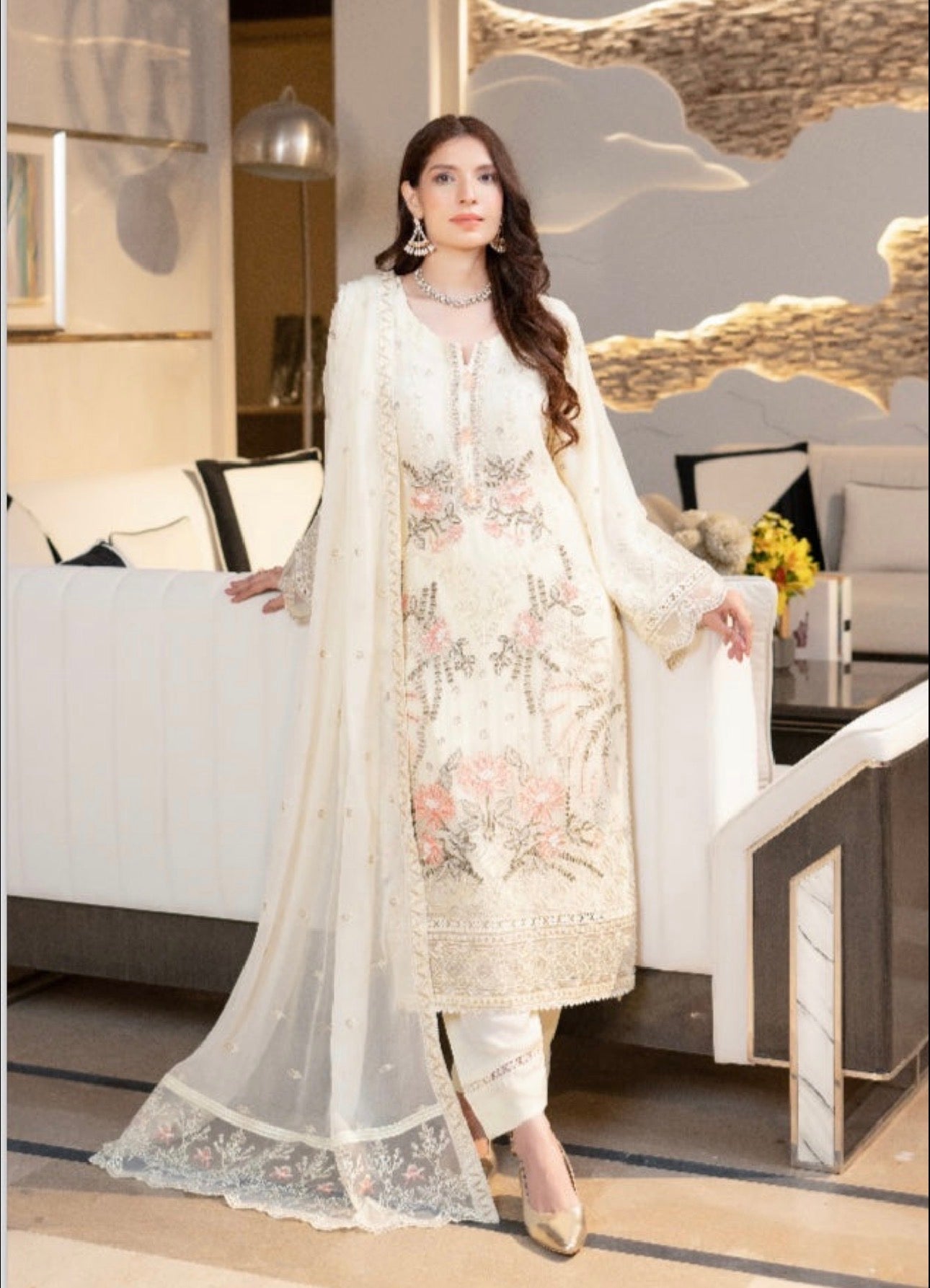Munira designer 3 piece chiffon_9076 ladies suit B89